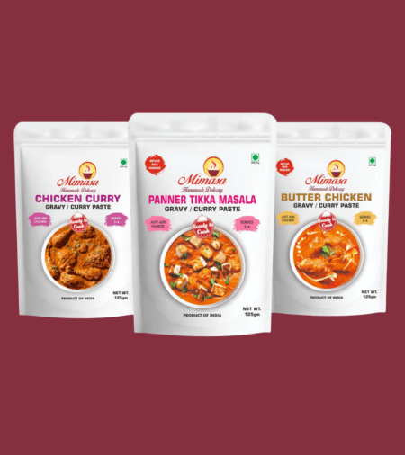 Mimasa Chicken Curry, Butter Chicken, Paneer Tikka Masala ( Pack of 3 )