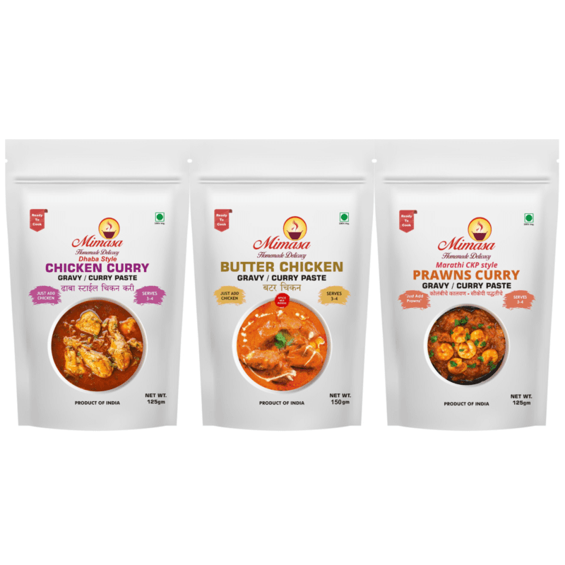 Mimasa Chicken Curry, Butter Chicken, Prawns Curry ( Pack of 3 )