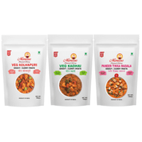 Mimasa Veg Kolhapuri, Veg Kadhai, Paneer Tikka Masala Ready to cook Curry/Gravy ( Pack of 3 )